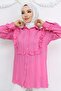 Ruffle Detailed Self Patterned Shirt Fuchsia 2235 - 5