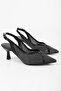 Women's Lunara Black Mesh Detailed Short Heeled Stiletto