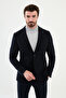 Straight Slim Fit Mono Collar Pocket Pocket Wool Premium Men's Jacket Navy Blue - 44314.24K - 3