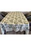 Plaid Olive Patterned Easy to Clean Stain Resistant Care-Free Tablecloth - 6