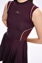 Sport Cut Claret Red 4 Piece Semi-Closed Swimsuit Set 5014 - 5