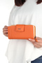 100% Genuine Leather Wallet Turkish for'Real Leather Wallet' in Turkish) Turuncu (Turkish for'Orange')