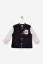 Unisex Combination Black College Jacket - Girls Boys Clothing