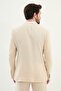Straight Slim Fit Pocket Pocket 100% Linen Men's Jacket Beige - 41430.25Y - 5