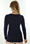 Long Sleeve U-Neck Slim Fit Women's Bodysuit T-Shirt 2041-Cotton Stretch Fabric Bodysuit - 5