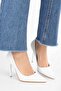 Women's Deyna White Skin Classic Heeled Stiletto