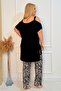 Plus Size Luxury Pajama Set with Elastic Waist Comfort Model Cotton Women's Pajama Set - 8