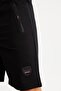 201759 Black Men's Shorts with Pocket Embroidery Detail - 3