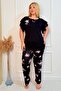 Plus Size Luxury Pajama Set with Elastic Waist Comfort Model Cotton Women's Pajama Set - 5