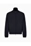 Men's Textured Fabric Stand Collar Regular Fit Long Sleeve Black Jacket Em001364 Af14076-Uc001 - 5