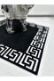 Black Very Stylish Special Laser Cut Nubuck Texture Thick American Style 6-Piece Napkin Underplate Set