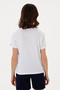 Women's White Crew Neck T-Shirt 50308639-Vr013 - 5