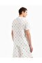 Men's Eagle Embroidered Regular Fit Round Neck Short Sleeve White T-Shirt Em 001400   Af10017-F0085 - 2