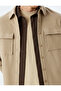 Long Sleeve Cotton Blend Pocket Detailed Shirt Jacket - 5