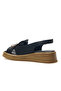 Women's Genuine Leather Heeled Daily Sandals 25Y D25Ys-2780 Z Black - 3