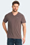 Krakker Men's V-Neck Coffee T-Shirt - 6