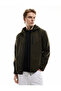 Long Sleeve Slim Fit Hooded Seasonal Jacket with Zipper Pocket - 2