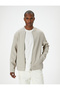 Bomber Jacket with Textured Zipper Pocket Detail - 2