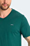 Krakker Men's V-Neck Green T-Shirt - 5