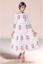 Girl's Long Length Cotton Linen Hijab Dress - 2