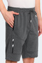 Nasim Men's Dark Gray Shorts with Pockets - 3