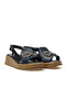 Women's Genuine Leather Heeled Daily Sandals 25Y D25Ys-2780 Z Black - 5