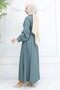 Buttoned Tie Dress Çağla 2242 - 5