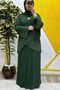 Women's Hijab Clothing Plus Size Cross Stone Evening Dress - 2