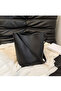 Black Snap Bucket Faux Leather Women's Hand and Shoulder Bag - 8