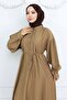 Buttoned Tie Dress Mink 2242 - 2