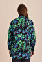 بلوزة منقوشة مع تفاصيل وشاح العنق - 6