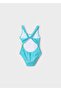 Summer Girl's Flamingo Printed Swimsuit - Blue - 3