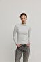 Women's Snow Melange Basic High Neck Long Sleeve Body