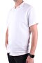 Dmg23-199598 Ecru Ottoman Knitted Apaj Collar Oversize Fit Short Sleeve Men's Shirt - 3