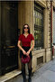 Women's V-Neck Burgundy Knitwear Blouse - 3