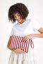 Premium Women's 1St Quality Cotton Woven Lined Colorful Clutch Portfolio Handbag