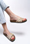 Hosrathla Women's Single Buckle Slippers 0012603   Beige - 3