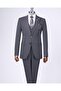 Italian Style Slim Fit Jacket Vest Pants Suit Anthracite T11396 - 7