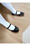 Girl's Black Patent Leather Bow Tie Velcro Ballet Ballet - 4