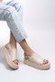 Alebwynn Women's Sandals 001273 Beige - 2