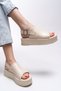 Alebwynn Women's Sandals 001273 Beige - 3