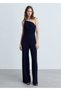Asymmetrical Jumpsuit with Metal Details - 2
