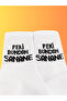 Unisex Socks Lettering Colorful Comfortable Patterned Fun and Stylish Custom Designs White College Socks - 6