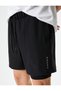Tights Shorts with Lace-Up Waist Printed Pocket Detail - 5