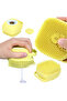Human Pet Baby Silicone Exfoliating Shower Brush with Shower Gel Tank - 6