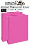 Pink 4-Ring Folder 2Pcs A5 Pvc Student and Office Type Paperwork Presentation Folder with Inner Pocket Automatic Meka