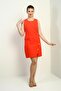 Women's Round Neck Sleeveless Button Front Detailed Dress - 2