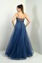 Women's Rope Strap Lined Chest Pleated Beading Embroidered Long Princess Dress - 4