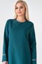 Stone Detail Hijab Pantsuit - Green - 6