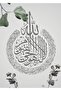 هاريكابيريف | نموذج إسلامي بنمط أوراق الشجر باللون الرمادي | طاولة من الزجاج المقسى بإطار عمودي واحد - 2